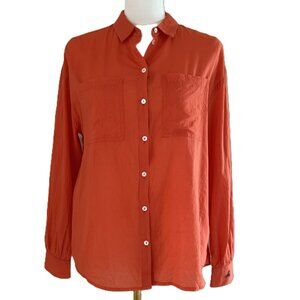 MKT Studio | 100% Cotton Orange Button Down Shirt Sz 40 (US 8)